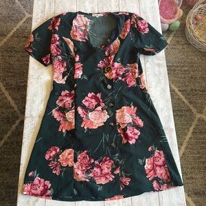 Green Floral Dress